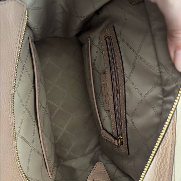 Michael Kors Blush Nude Pink Leather Tote Shoulder Bag - Picture 10 of 16